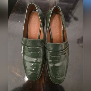 Aerosoles Women's Dark Green Vegan Leather Loafers
